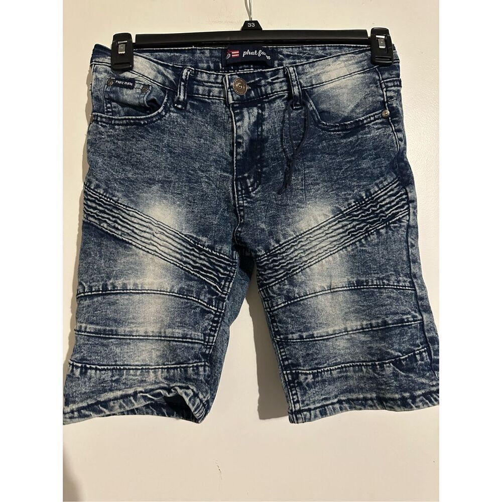 Phat Farm Shorts Boy’s size 16 Stretch Denim Baggy Skater Y2K 90s Vintage Street